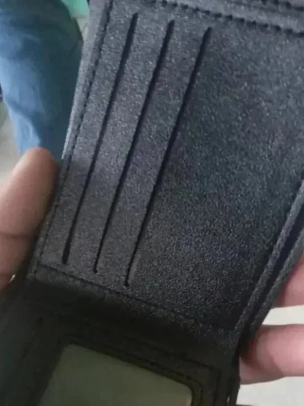 Brand NEW Black Men's Short Foldable Billfold Wallet Card Slots Vegan Leather